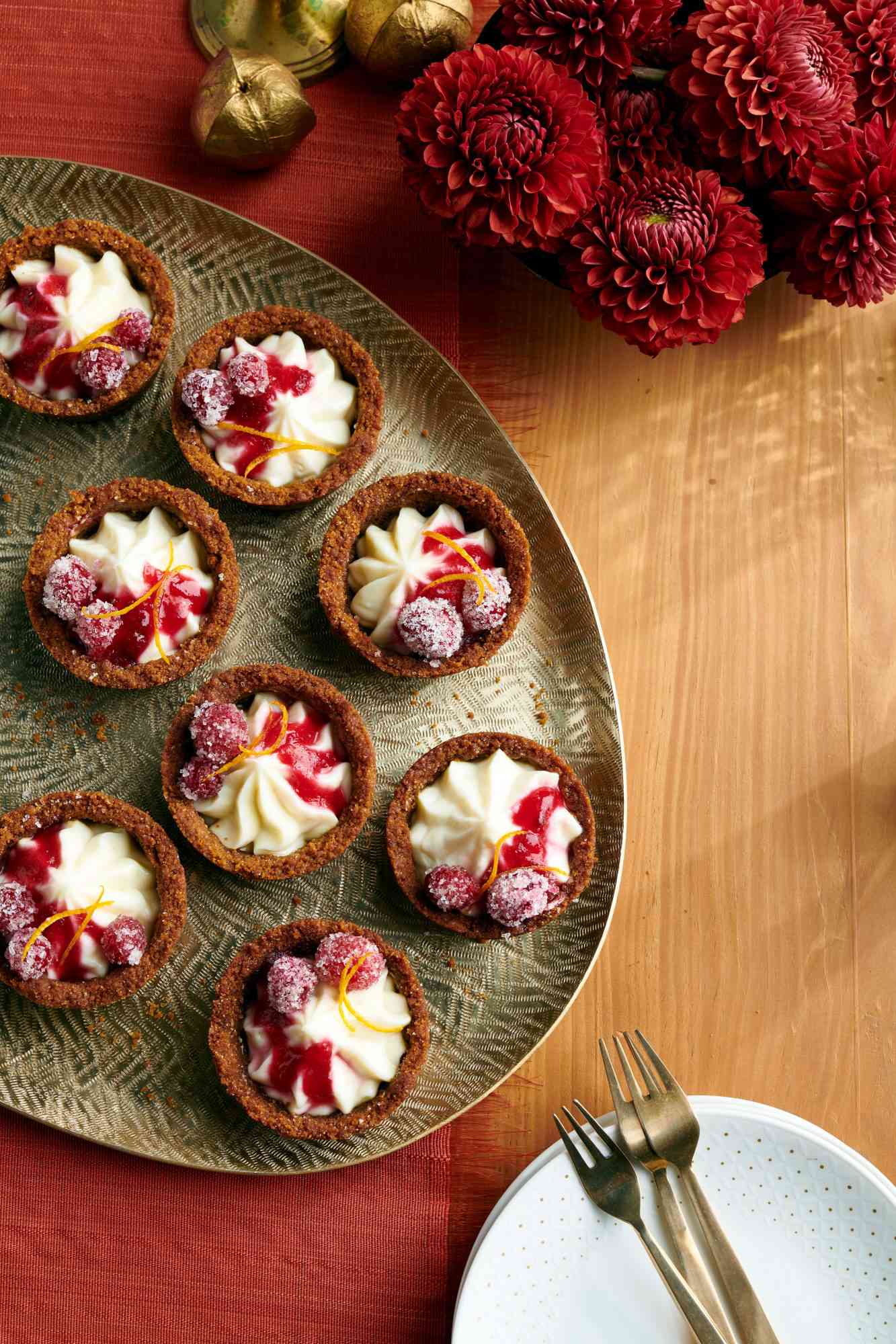 Mini Cranberry-Cheesecake Pies